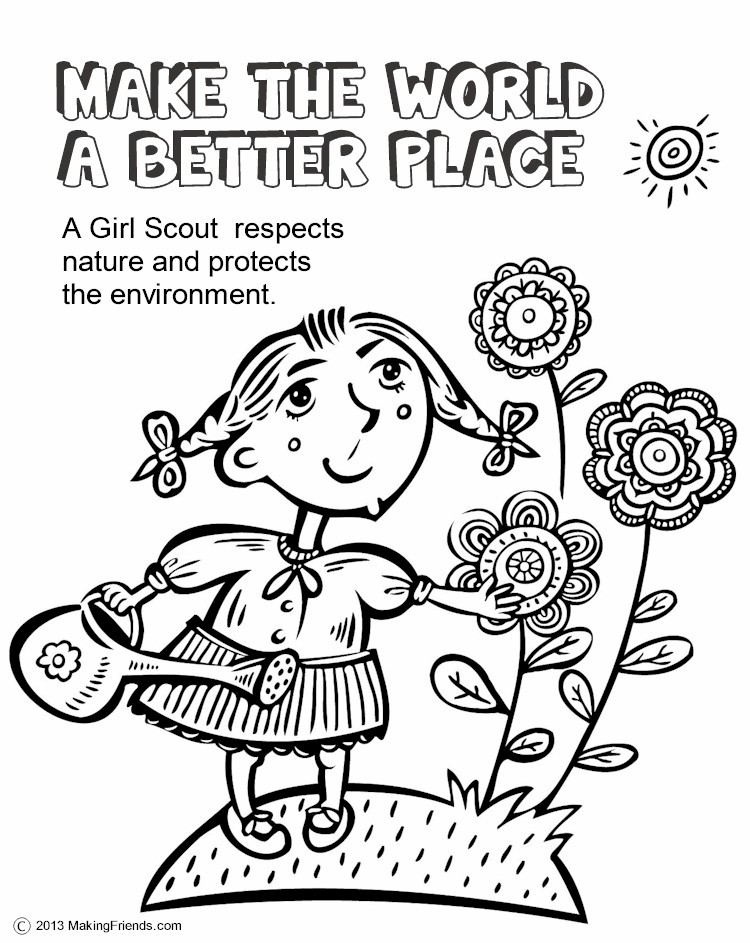 daisy girl scouts coloring pages law - photo #13
