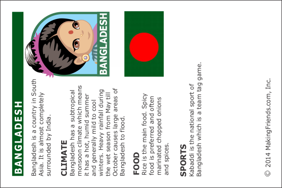 bangladesh Fact Card