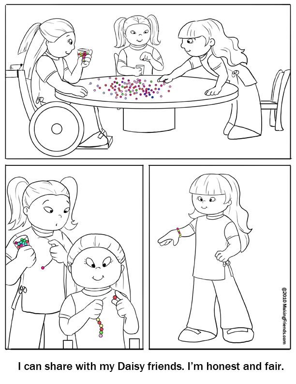 Daisy Girl Scout Coloring Page