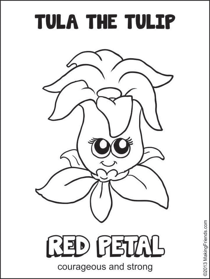 Red Petal - Tula the Tulip - MakingFriendsMakingFriends