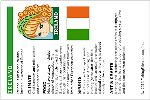 Ireland Fact Card