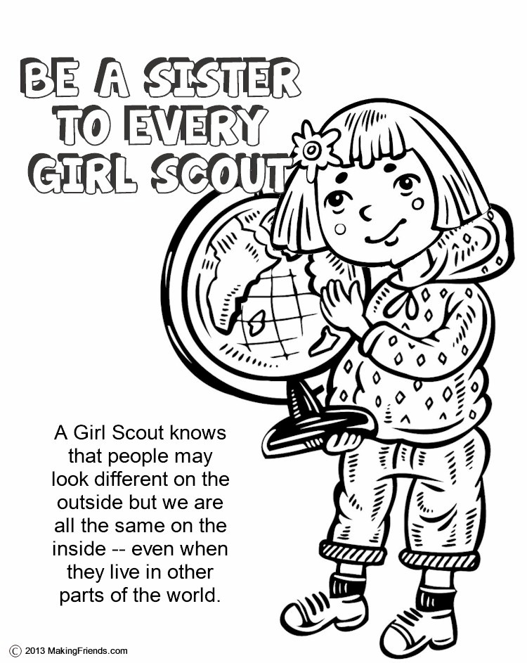 daisy girl scouts coloring pages law - photo #15