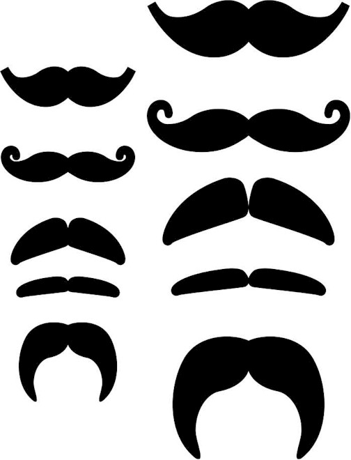 Mustache Printable Pattern