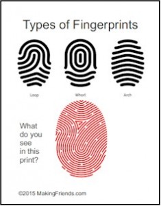 Junior Detective Badge thumb prints