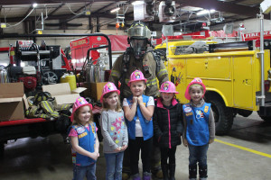 Daisy Girls Earning the Safety Award