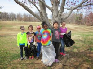 Camping at the Zoo to Earn the Animal Habitats Badge blog animal habitat trash pick up