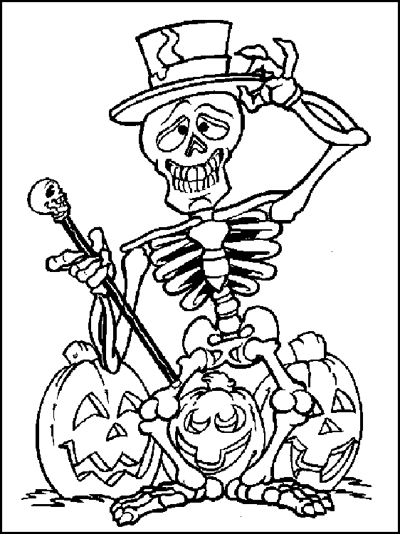 Skeleton Coloring Page