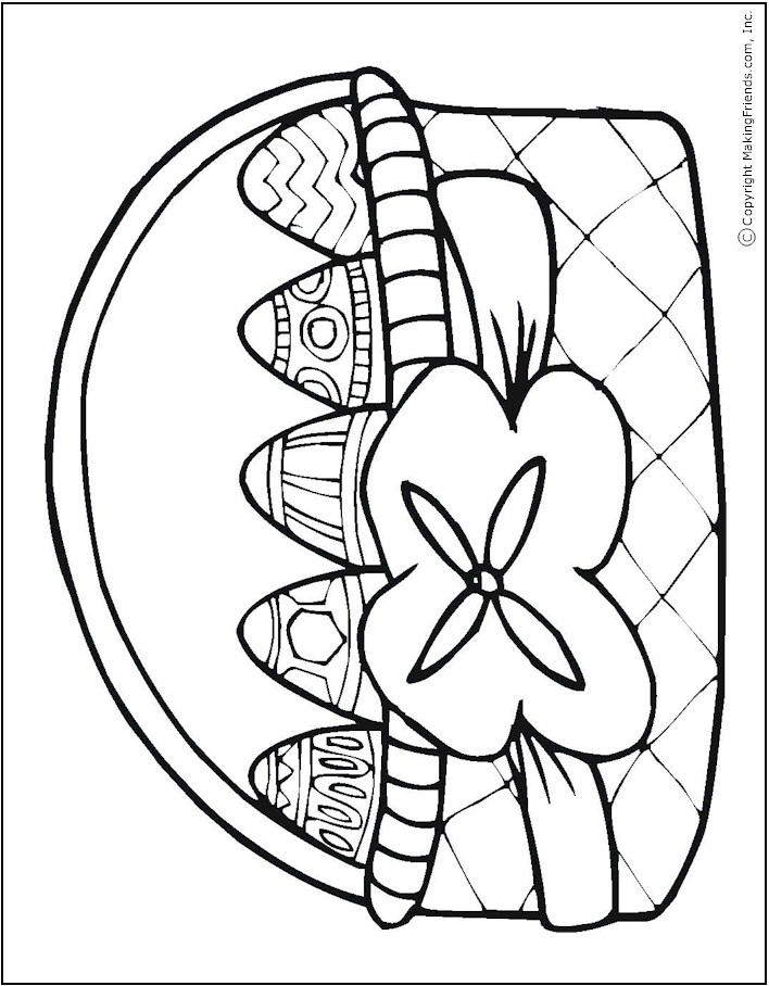 easter basket coloring pages for preschoolers - photo #16