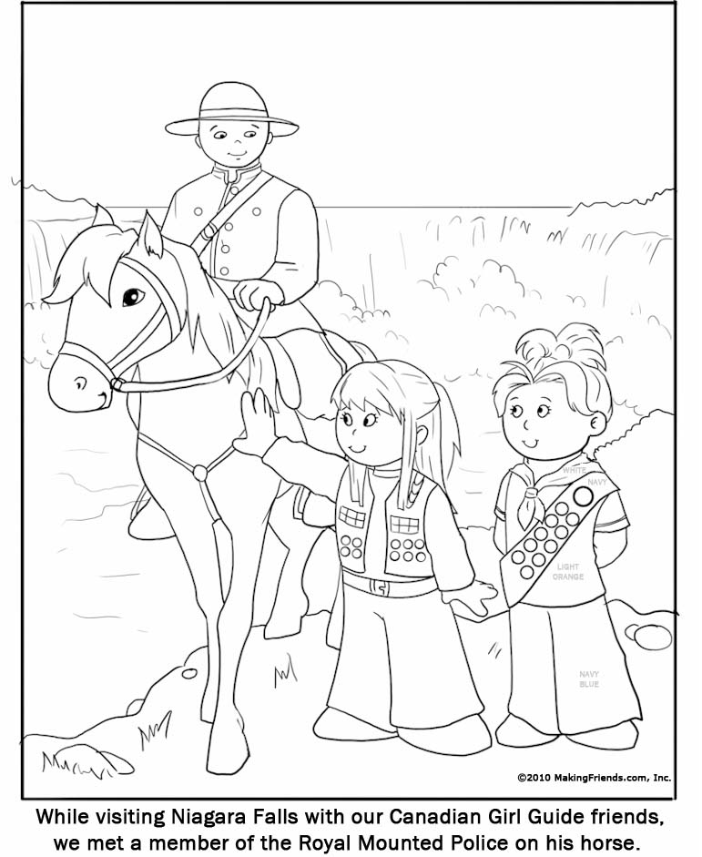 Canadian Guide Coloring Page