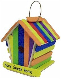 Foam Craft Stick Birdhouse