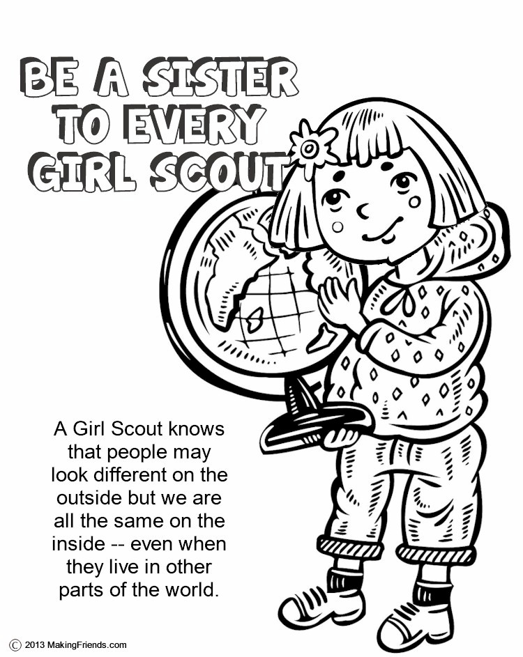 girl scout daisy petals coloring sheet