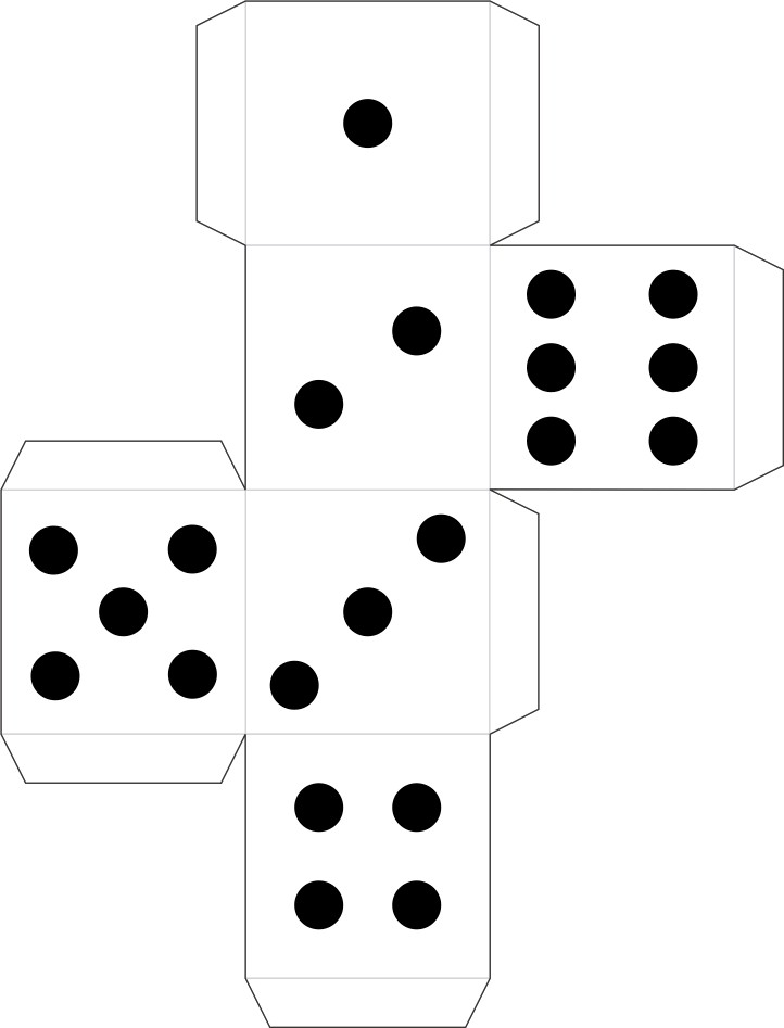 printable dice for detective badge and other games makingfriends