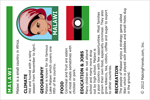 Malawi Fact Card
