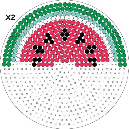 Perler Watermelon Pattern for Napkin Holder bottom