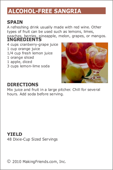 Alcohol Free Sangria
