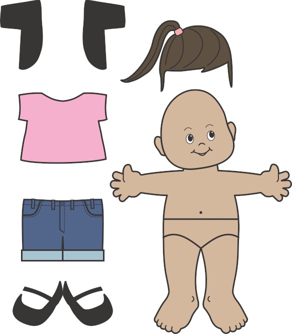 Alejandra doll and clothes in Color