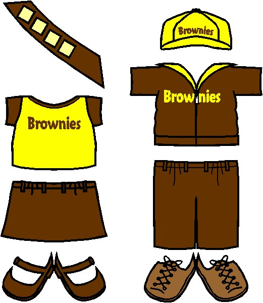 Uniforms for English Girl Guide* Paper Doll Friends