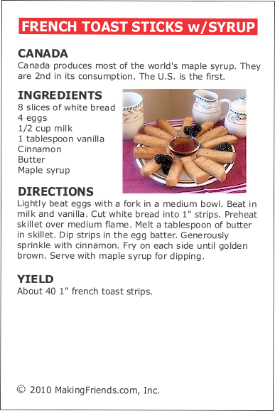 French Toast Sticks with Syrup