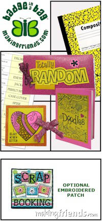 Book Artist Badge in a Bag® -- Single. The perfect blend of pre-cut pieces for easy success and open-ended projects so the girls can make each book in her own style, No tools or specialty supplies will be needed when your scout uses Book Artist Badge in a Bag® -- Single from MakingFriends®.com, to complete the Cadette Book Artist badge. #makingfriends #scoutingfromhome #cadettegirlscouts via @gsleader411