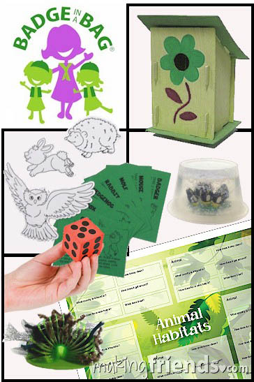 Animal Habitat Badge in a Bag® -- Individually Packaged from MakingFriends®.com. Scouting from home can be fun and easy! One girl can complete the five requirements for the Junior Animal Habitats badge with the Animal Habitat Badge in a Bag® from MakingFriends®.com 20% off Badge in a Bag® kits for individuals while supplies last. See website home page for details. #makingfriends #scoutingfromhome #juliettescout #juniorscouts via @gsleader411