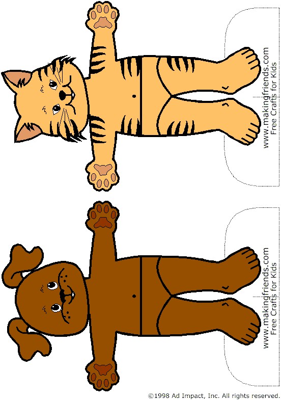 Animal Paper Doll Friends