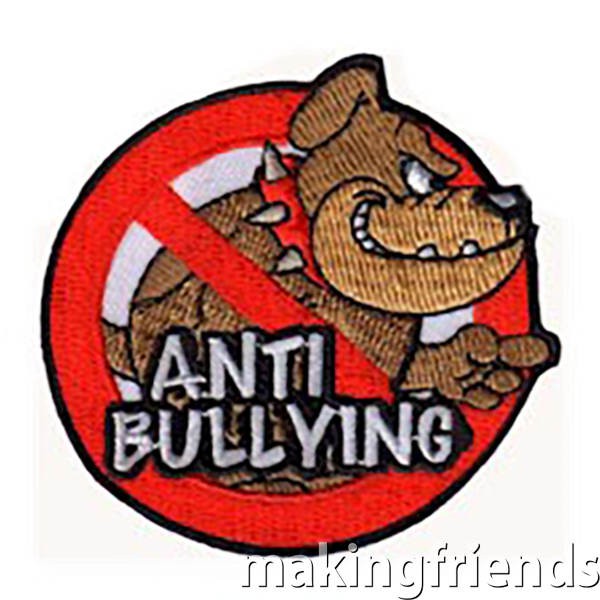 Anti Bullying Patch. Younger troops might want to have a guest speaker to talk to them about bullying. Older troops may choose to run an anti bullying campaign or event. However they choose to take on the subject of bullying, the Anti Bullying patch from MakingFriends®.com makes a great symbol that your scouts take a stand against bullying. via @gsleader411