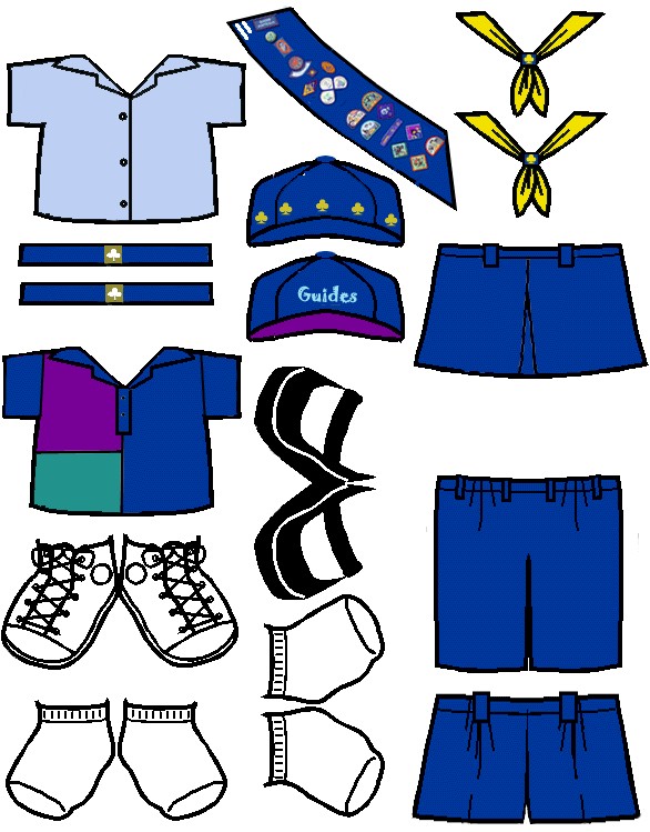 Australian Guide Uniform for Paper Doll in color