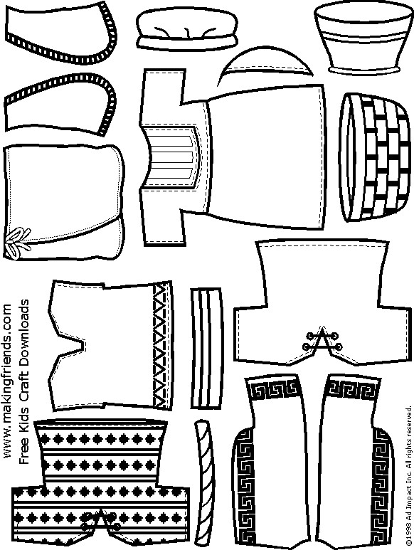 Bible Friends clothing outlines
