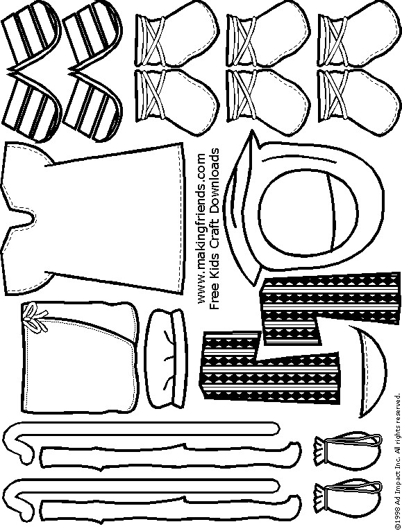 Bible Paper Doll Friends sandals and more