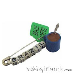 Brazil Coffee Friendship Swap Kit. Brazil is known for it’s coffee exports. Girls will have fun making these swaps if you have chosen Brazil for your Girl Scout World Thinking Day or International celebration. Kit makes 30. Paint and Swap tags are not included. SWAP kits and tags are both available at MakingFriends.com. Find more patches, crafts, passports and more for your international event on our page Brazil / Ideas for Thinking Day*. via @gsleader411