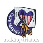 Girl Scout Card Making Fun Patch Patriotic