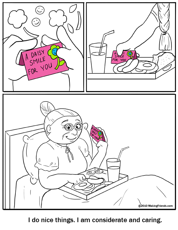Coloring Page | Considerate and Caring