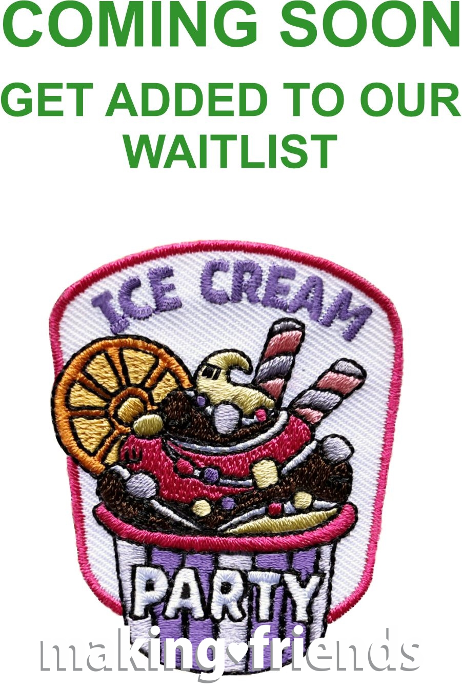 Girl Scout Ice Cream Party Patch
