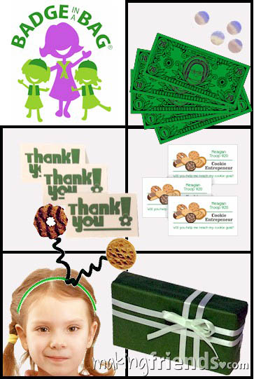 With the Cookie Customer Badge in a Bag® from MakingFriends®.com your girl can complete the five requirements for the Brownie Meet My Customers badge. Our popular Badge in a Bag® kits have been adapted to help your girls have fun with scouting activities at home until your troop can start meeting again. 20% off Badge in a Bag® kits for individuals while supplies last. See website home page for details. via @gsleader411