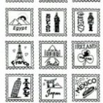 Girl Scout Thinking Day Stamps