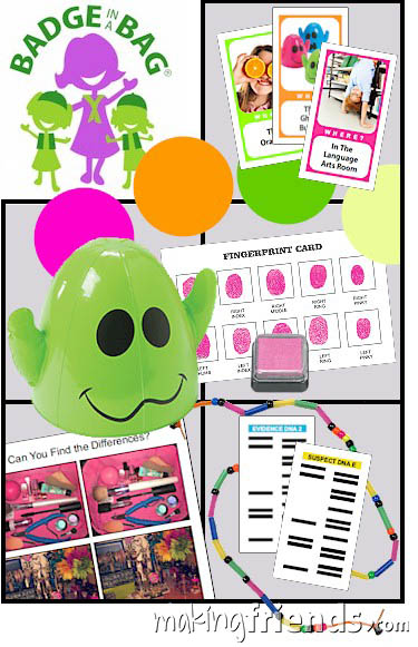 Girl Scout Detective Badge in a Bag via @gsleader411