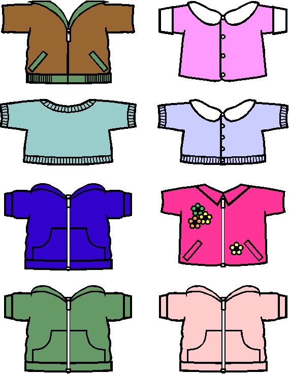 Fall Paper Doll Friends colored shirts