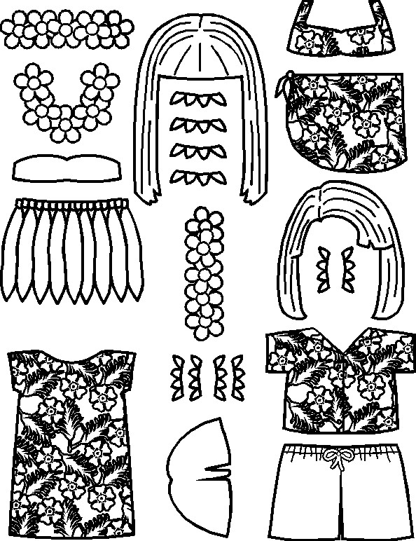 Pacific Island Paper Doll Friends
