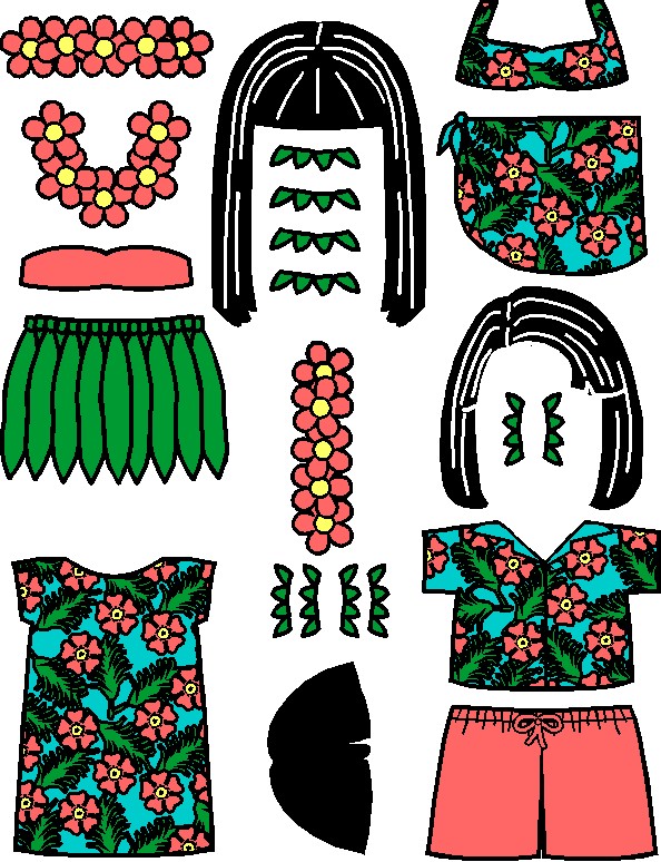 Pacific Island Paper Doll Friends
