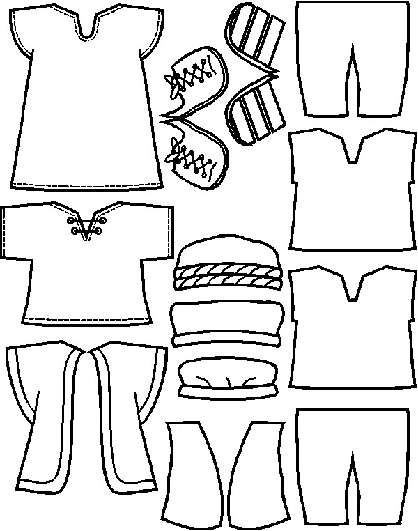 African Friends clothing outlines