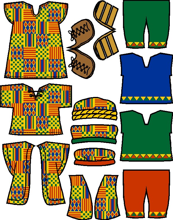 African Paper Doll Friends