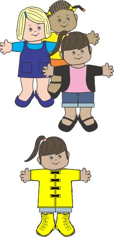 Campbell, Jamila, Alejandra Scout Paper Doll Friends