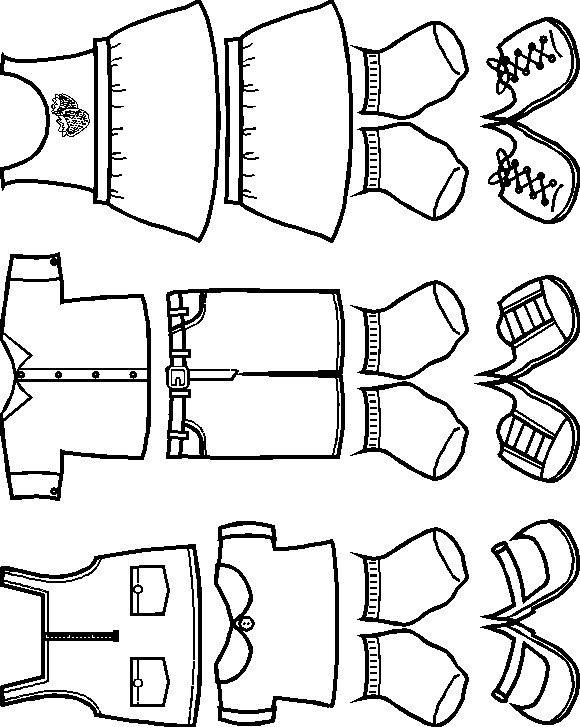 Back to School Paper Doll Friends