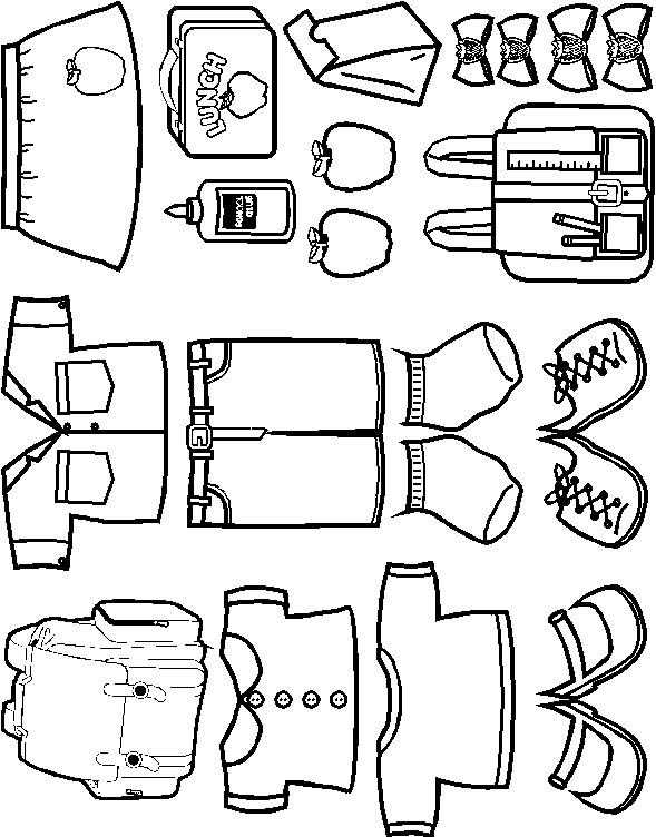 Back to School Paper Doll Friends
