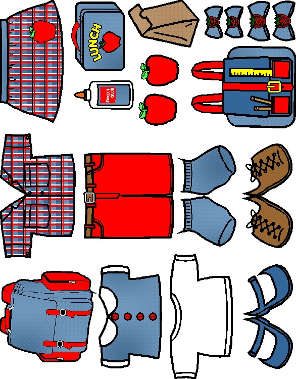 Back to School Doll Clothes in color