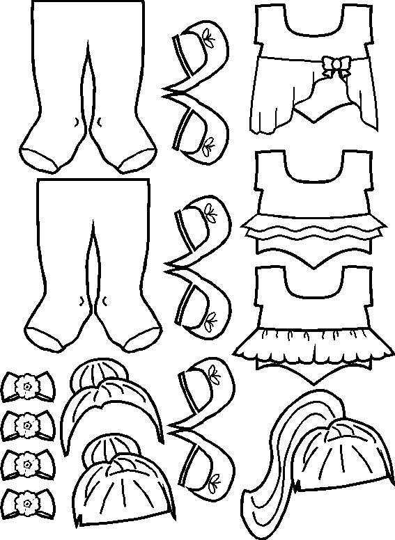 Ballerina Paper Doll Clothes