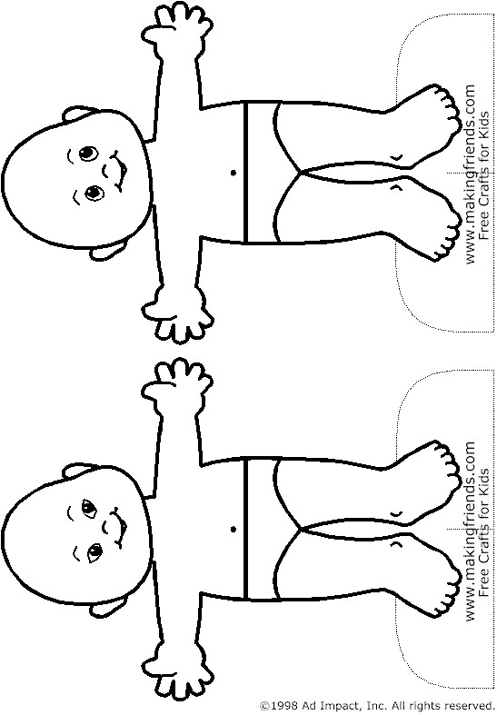 Paper Doll Friends to Color