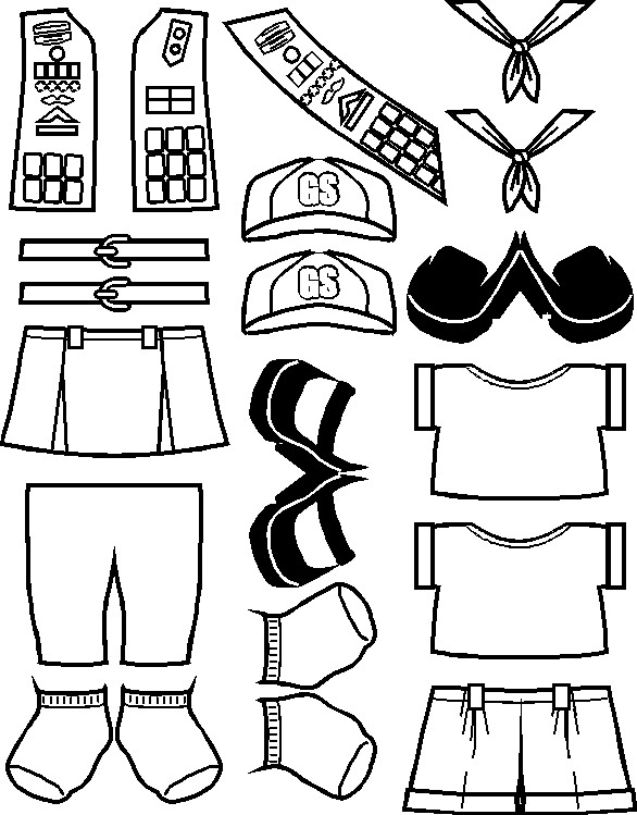 Cadette and Senior Paper Doll Friends