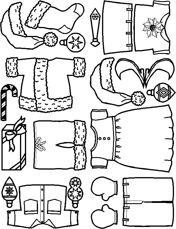 Christmas Paper Doll Friends