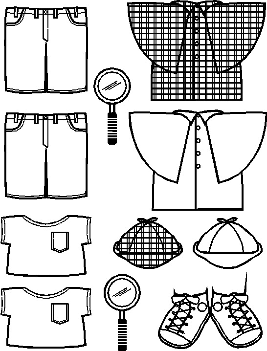 Detective Paper Doll Friends